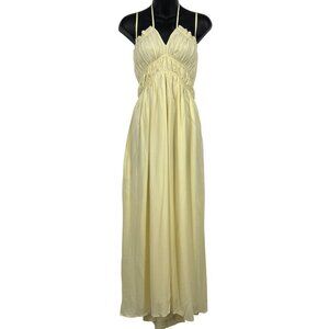 Lullaby Club Maxi Lined Yellow Enya Dress Lemon Size Large Extra Large NWT New